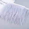 Light purple ostrich feather trim ribbon for DIY handmade clothing accessories and wedding decor - 12