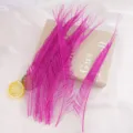 Bright pink decorative ostrich peacock feathers for floral arrangement craft DIY party decor - Rose Red