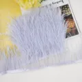 Ostrich feather trim fringe 10-13cm light purple DIY craft garment sewing decoration accessories - 12
