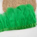 Green Turkey Feather Trim 2M DIY Craft Sewing Costume Accessory Green Feather Strip - #10 Approx. 2m