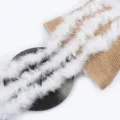 Bordure de boa en plumes de dinde blanche pour emballage de bouquet et accessoires 1m - Blanc cassé