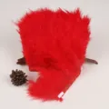 Red turkey feather trim DIY clothing accessory fringe for dress skirt sewing craft 1pc - Bright Red 1m