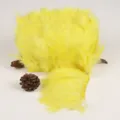 Yellow turkey feather trim fringe ribbon for DIY sewing crafts, costume dress apparel decor. - Yellow 1m