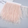 Ostrich feather trim pink fringe ribbon for DIY clothing sewing and wedding dress decoration - 15