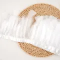 White feather trim 2m turkey feather fringe ribbon for DIY clothing craft wedding decoration - #13 Feather Fringe (Approx. 2m)