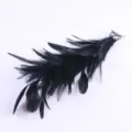 Black feather hair clip handmade brooch versatile stage performance photography decoration accessory - Black
