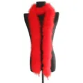 Variante de boa de plumes rouges, écharpe en plumes duveteuses pour fête et accessoire - Rouge Vif