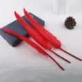 Red craft feathers DIY decorative feather wings material for art craft projects and handmade designs. - Red