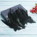 Natural black feathers for DIY crafts, costume decoration, and art projects. High quality. - Black