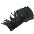 Black rooster tail feather trim fringe for stage costume apparel sewing accessories - Black