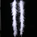 White ostrich feather boa strip, double layer fluffy feather trim for clothing and party decoration - Ostrich Feather Boa 2 Meters / 2m / White