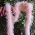 Pink Ostrich Feather Boa Fluffy Feather Strip Variant for Costume Party and Craft Decoration - Light Pink (Short Single-Layer)