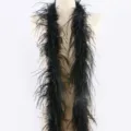 Black Ostrich Feather Boa Double Layer Fluffy Strip For Clothing And Party Decoration - Ostrich Feather Boa 2 Meters / 2m / Black