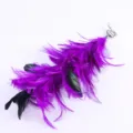 Purple feather hair clip handmade versatile wire hair accessory for stage performance and photo decor - Purple
