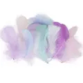 Colorful pastel craft feathers mix for DIY accessories, festival decoration and party fillers. - Macaron Mixed Colors, Approx. 100 Pcs