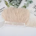 Ostrich feather trim fringe ribbon for DIY wedding dress costume sewing apparel accessories. - 04
