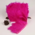 Hot pink turkey feather fringe trim ribbon for DIY sewing craft and dress costume decor! - Rose Red 1m