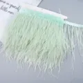 Mint green ostrich feather trim clothing accessories sewing craft wedding dress fringe decor - 20