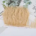 Cenefa de plumas de avestruz con cinta para costura de vestido de novia artesanía DIY. - 05