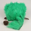 Green turkey feather fringe trim apparel accessories for DIY sewing garments and dress decoration skirts. - Grass Green 1m