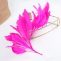 Bright pink goose feather hair accessory DIY costume stage performance craft decoration item - Rose Red