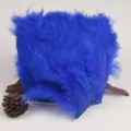 Blue turkey feather trim fringe ribbon for DIY clothing dress sewing craft accessories - Royal Blue 1m