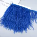 Vibrant Blue Ostrich Feather Trim Ribbon for DIY Sewing Crafts Apparel Dress Accessory - 22