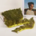 Yellow polka dot feather trim fabric ribbon for DIY sewing clothing accessories 1 meter - Yellow