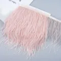 Pink ostrich feather trim ribbon for DIY clothing sewing crafts and wedding dress decor 1M - 23
