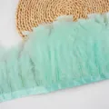 Light Green Turkey Feather Trim 2M Ribbon DIY Craft Costume Sewing Accessory Apparel Decoration - #21 Approx. 2m