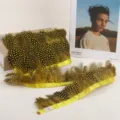 1 meter colored feather trim DIY clothing accessories fringe crafting material for sewing design - Gold