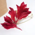 Red soft goose feather wire flower headwear accessory stage performance DIY craft supplies - Light Wine Red