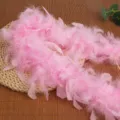 Pink feather boa for DIY crafts, wedding party dress decoration and costume accessories - Pink