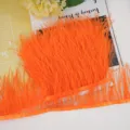 Orange ostrich feather trim fringe 10-13cm for dress sewing DIY craft costume decoration. - 25