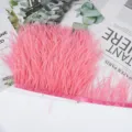 Adorno de plumas de avestruz rosa flecos vestido de novia accesorio de ropa DIY manualidades - 10