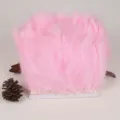 Pink turkey feather trim fringe ribbon for DIY sewing craft, costume dress decoration. - Pink 1 Meter