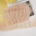 Champagne ostrich feather trim 10-13cm fluffy fringe for dress sewing craft DIY decoration. - 27