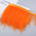 Bright orange ostrich feather trim ribbon DIY clothing sewing craft decorative material - 25