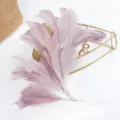 Light purple goose feathers for DIY hair accessories, stage costumes, crafts and apparel decor. - Light Purple