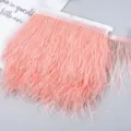 Pink ostrich feather trim ribbon fringe for DIY sewing clothing dress decoration craft project. - 26