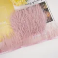 Pink ostrich feather trim fringe 10-13cm for clothing decoration DIY craft sewing accessories - 31