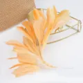Soft goose feather hair accessory for dresses, stage performance DIY decoration items. - Dark Champagne