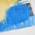 Blue Ostrich Feather Trim 10-13cm Fringe Ribbon for Sewing Craft DIY Costume Clothing Decor - 33