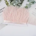 Cinta de ribete de pluma de avestruz rosa DIY vestido de novia disfraz costura flecos. - 15