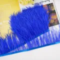 Royal blue ostrich feather trim fringe ribbon for DIY clothing sewing crafts decoration 1 meter - 34