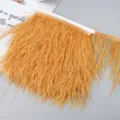 Ostrich feather fringe trim yellow apparel accessory DIY sewing costume wedding dress decor. - 30