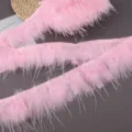 Rosa Straussenfeder Borte Band DIY Handwerk Bekleidung Gepaeck Dekoration Material SKU - Hellrosa