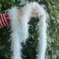 Light blue ostrich feather boa fluff trim for clothing sewing crafts decoration apparel diy 2m - Light Sky Blue (Short Single Layer)
