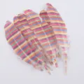 Colorful striped DIY craft feathers for clothing decoration, handmade accessories, and art projects. - No. 3 Striped Pattern