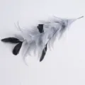 DIY handmade decorative feather craft material for hair clip stage photo accessory - Light Gray